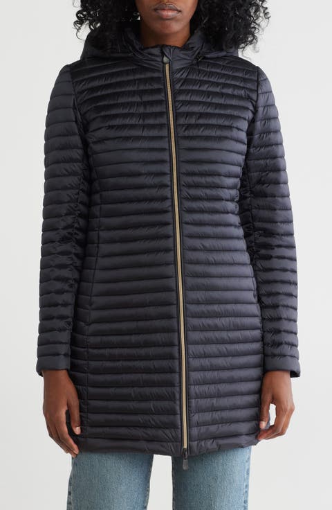 Chiara Hooded Shiny Long Puffer Jacket