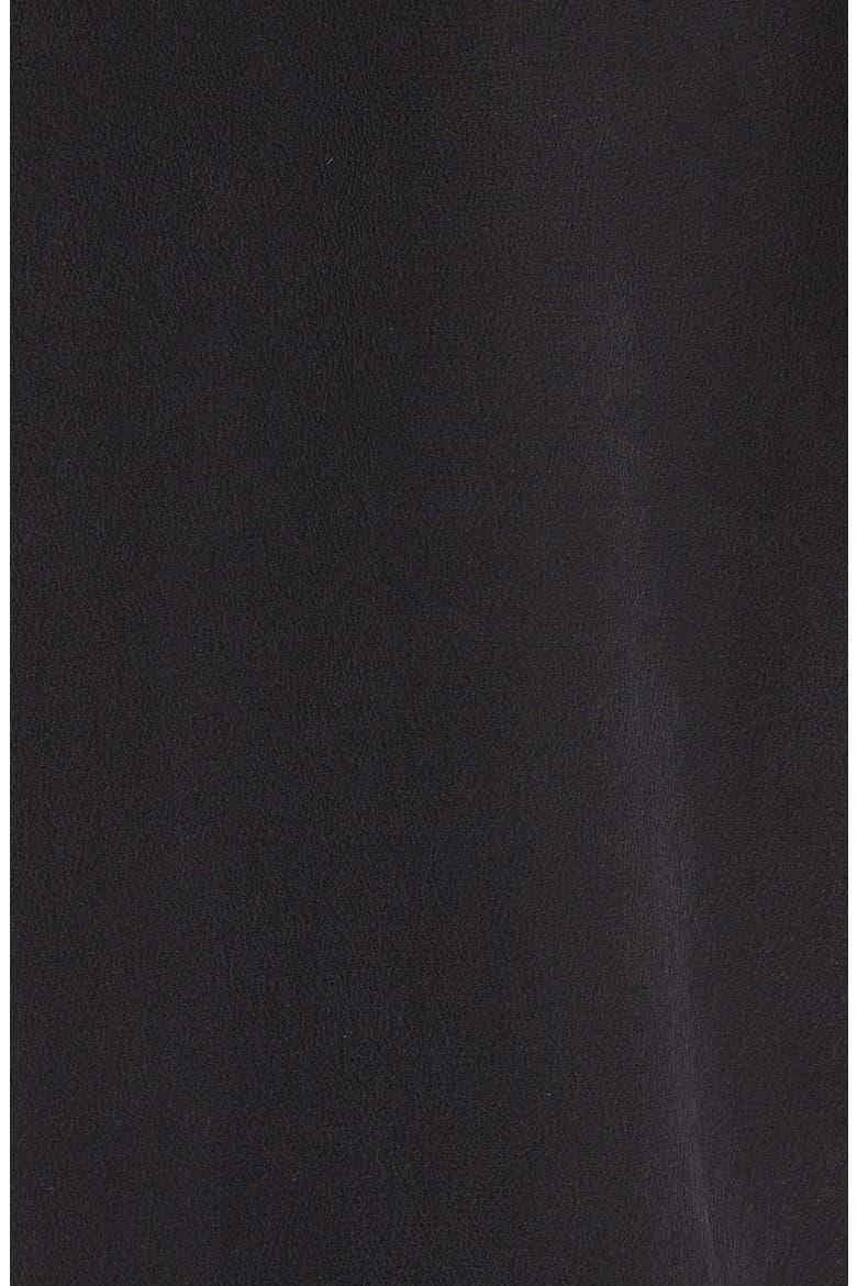Rossi Button Detail Silk Shirt, Alternate, color, BLACK