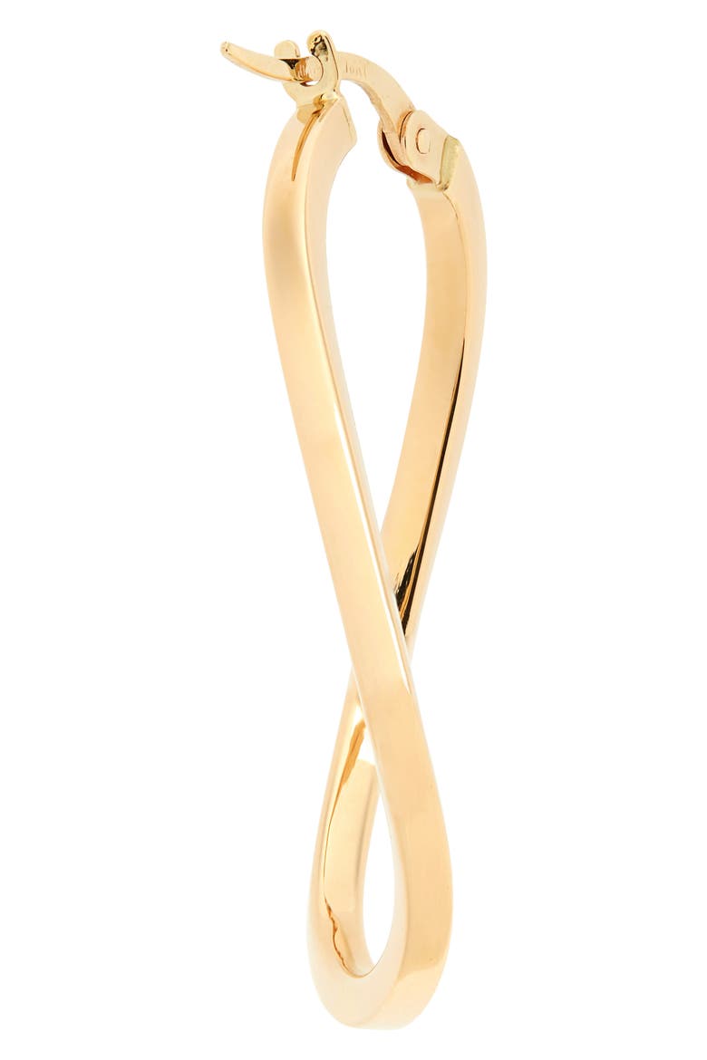 Twisted Gold Hoop Earrings, Alternate, color, YELLOW GOLD