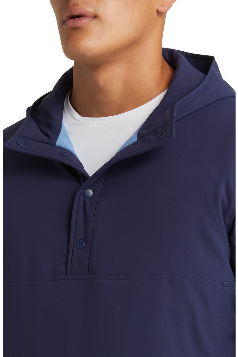 Approach Half Placket Hooded Pullover Jacket, Alternate, color, NAVY