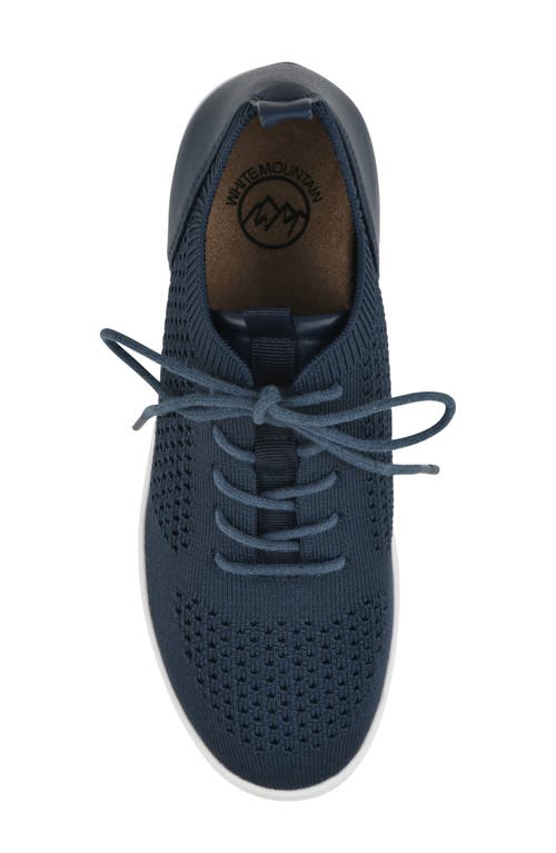 White Mountain Footwear Unit Knit Slip-on Sneaker In Navy Fabric