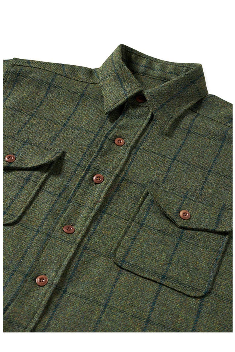 Classic Wool Check Overshirt, Alternate, color, Green