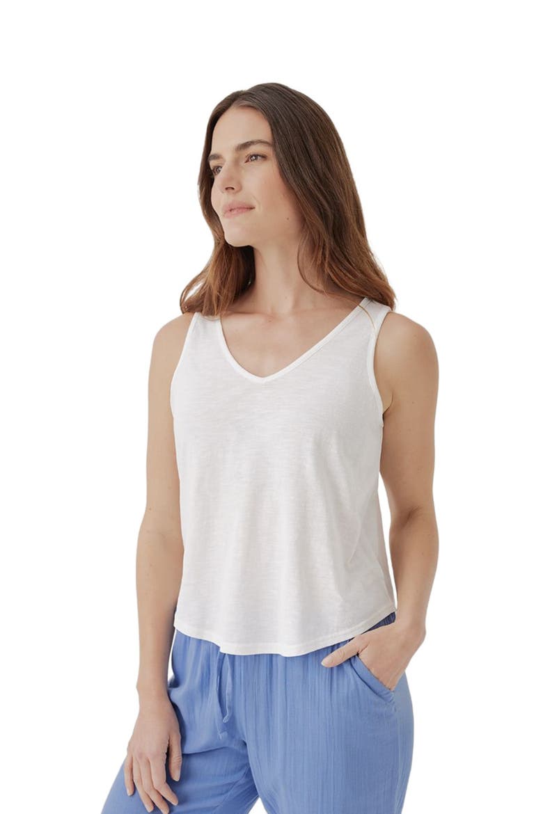 Organic Featherweight Slub Reversible Tank, Alternate, color, White