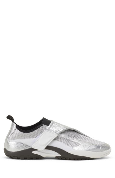 Lnv1 Sneakers In Crinkled Metallic Leather