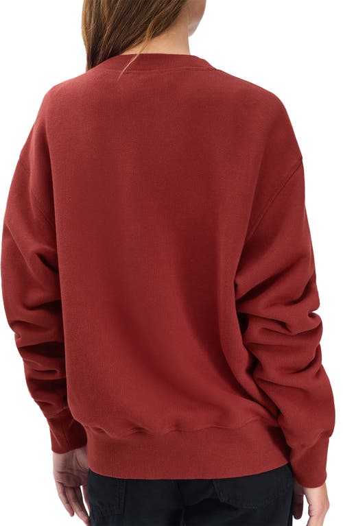 Rag & Bone Oversize Logo Graphic Sweatshirt In Burgundy