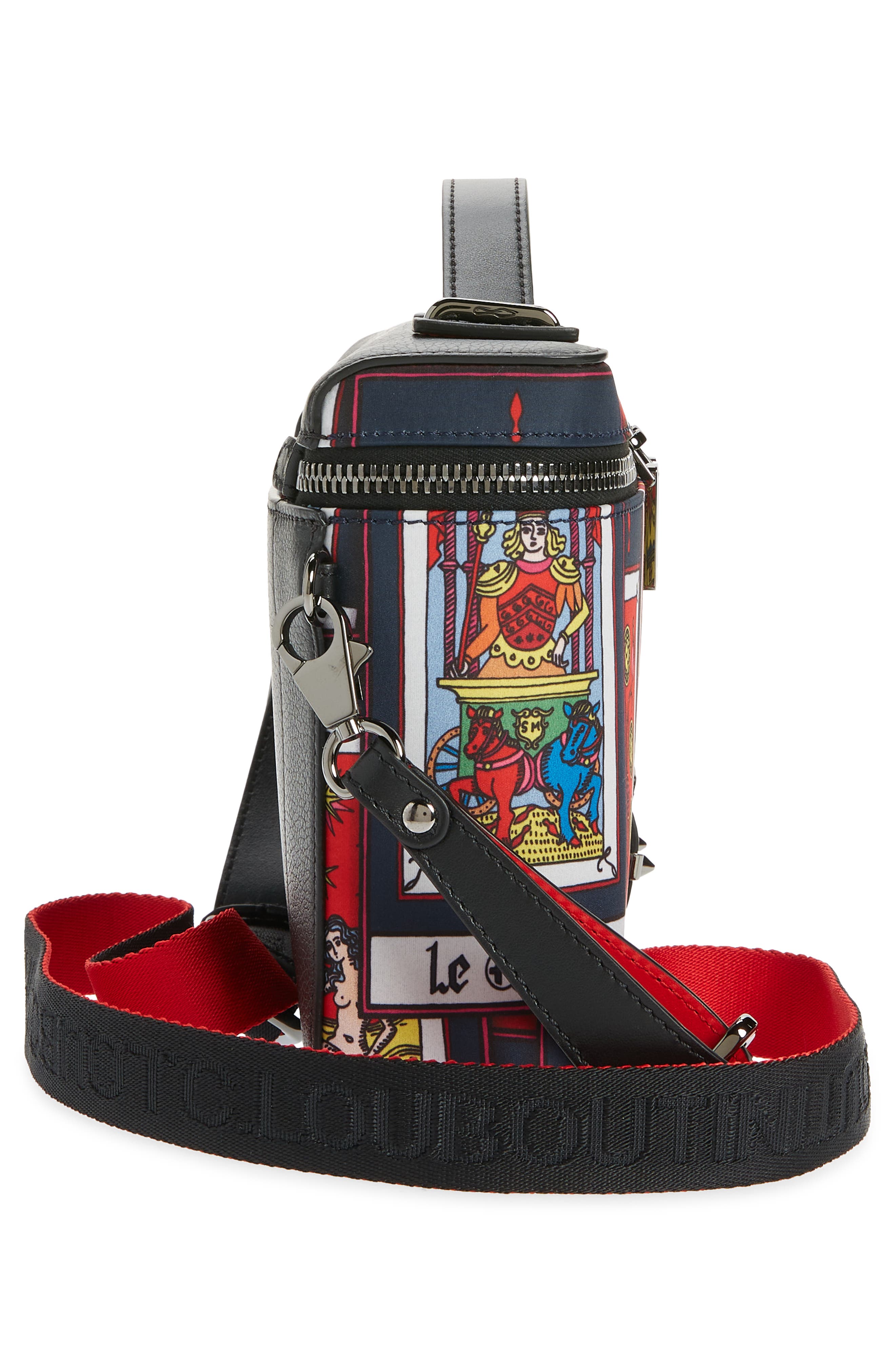 Christian Louboutin Kypipouch Tarot Print Crossbody Bag, Alternate, color, 