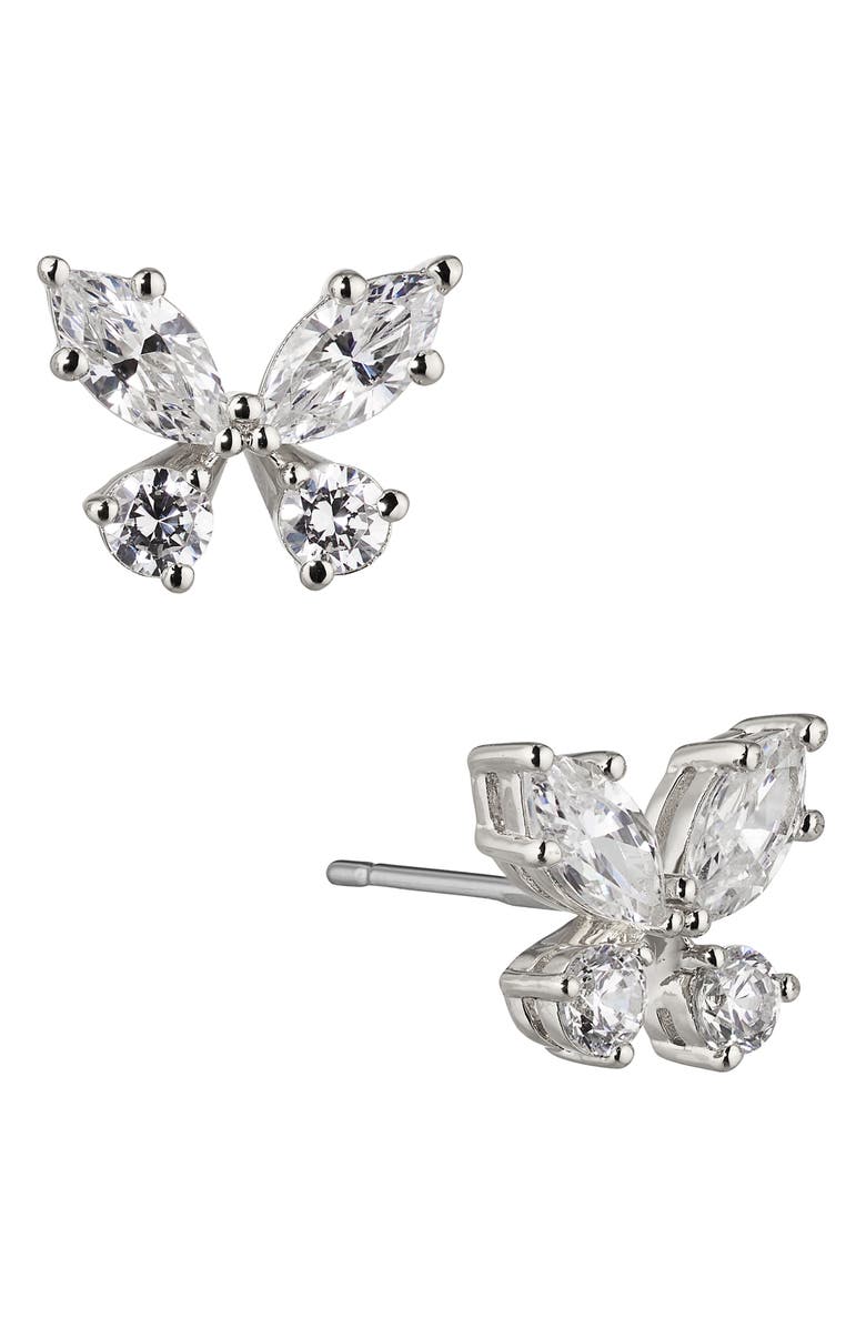 Nadri Flutter Butterfly Stud Earrings, Main, color, 