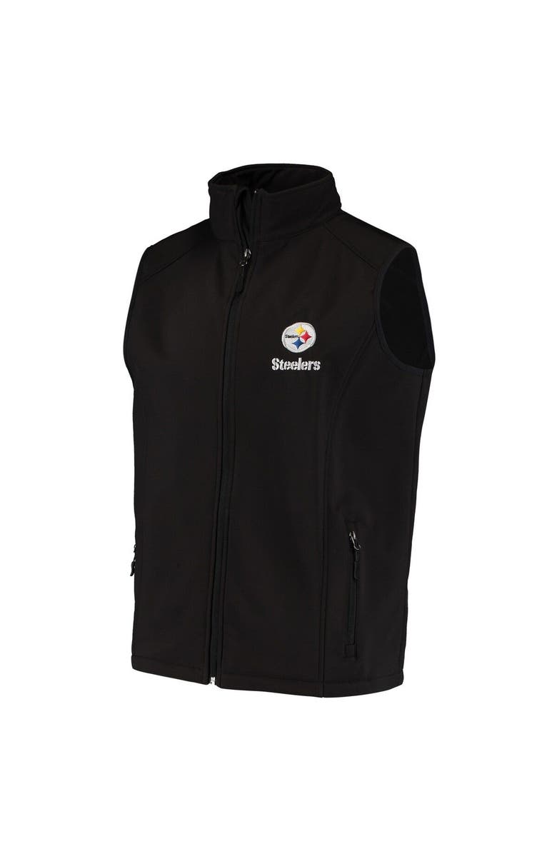 DUNBROOKE Men's Dunbrooke Black Pittsburgh Steelers Circle Archer Softshell Full-Zip Vest, Alternate, color, Black
