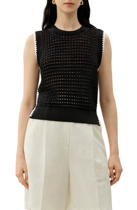 Toscana Pointelle Embroidered Vest