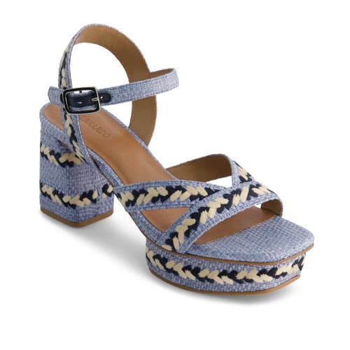 BERNARDO FOOTWEAR BERNARDO FOOTWEAR LIANA EMBROIDERED PLATFORM SANDAL