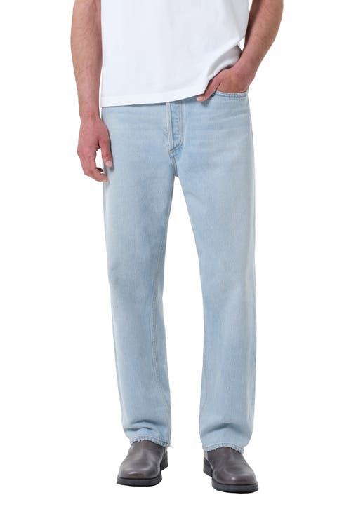 デニム・ジーパン Agolde Light Blue Straight-Leg Jeans AGOLDE high-rise straight-leg Jeans | Blue | FARFETCH