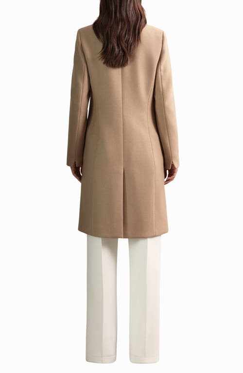 Reiss Max Wool Blend Coat In Brown