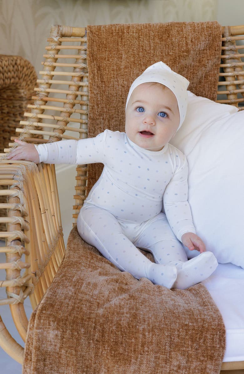 NoggiWear Baby Boy Pattern Footie, Alternate, color, White / Multi Print