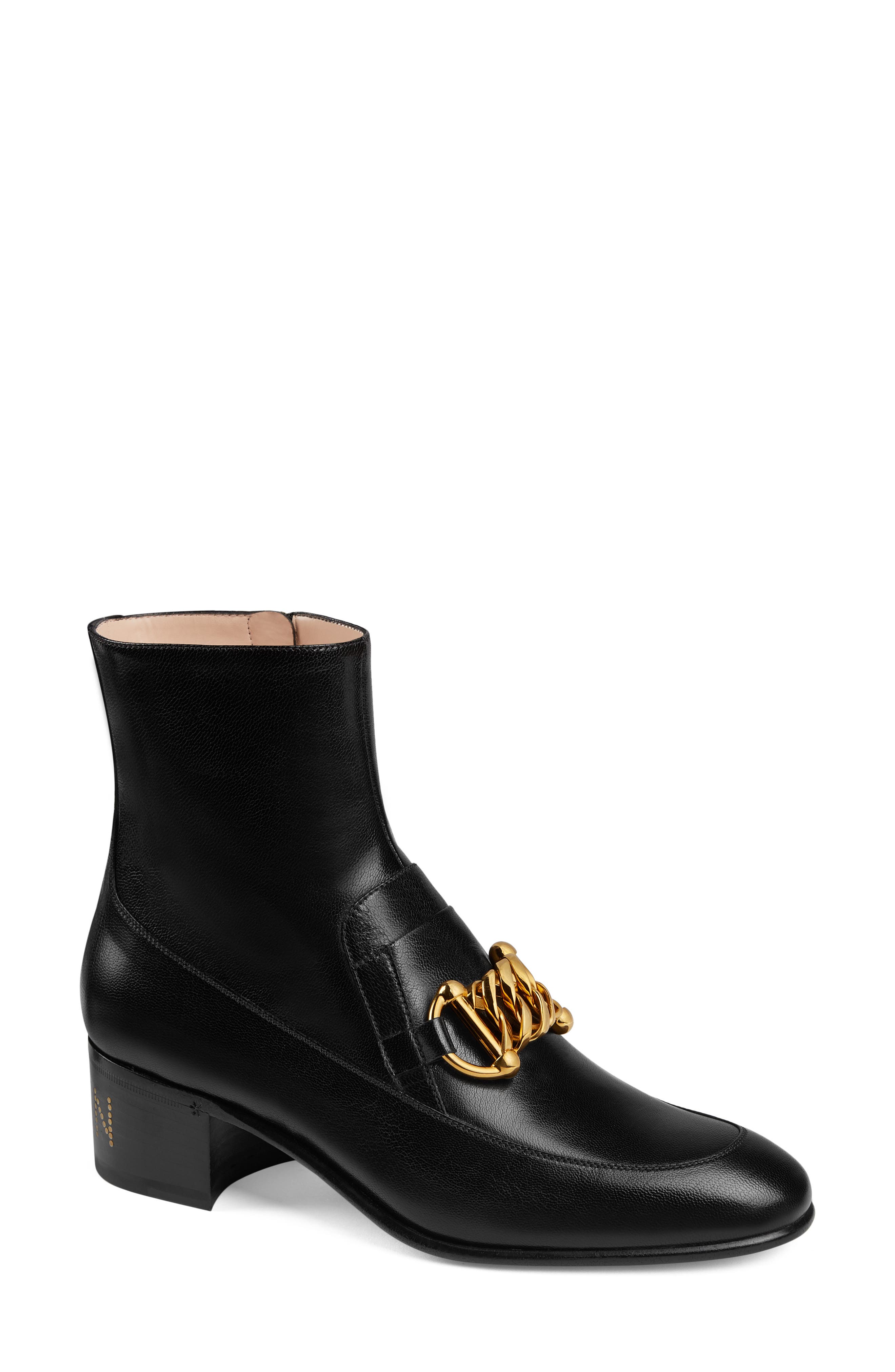 Gucci Chain Loafer Bootie, Main, color, 