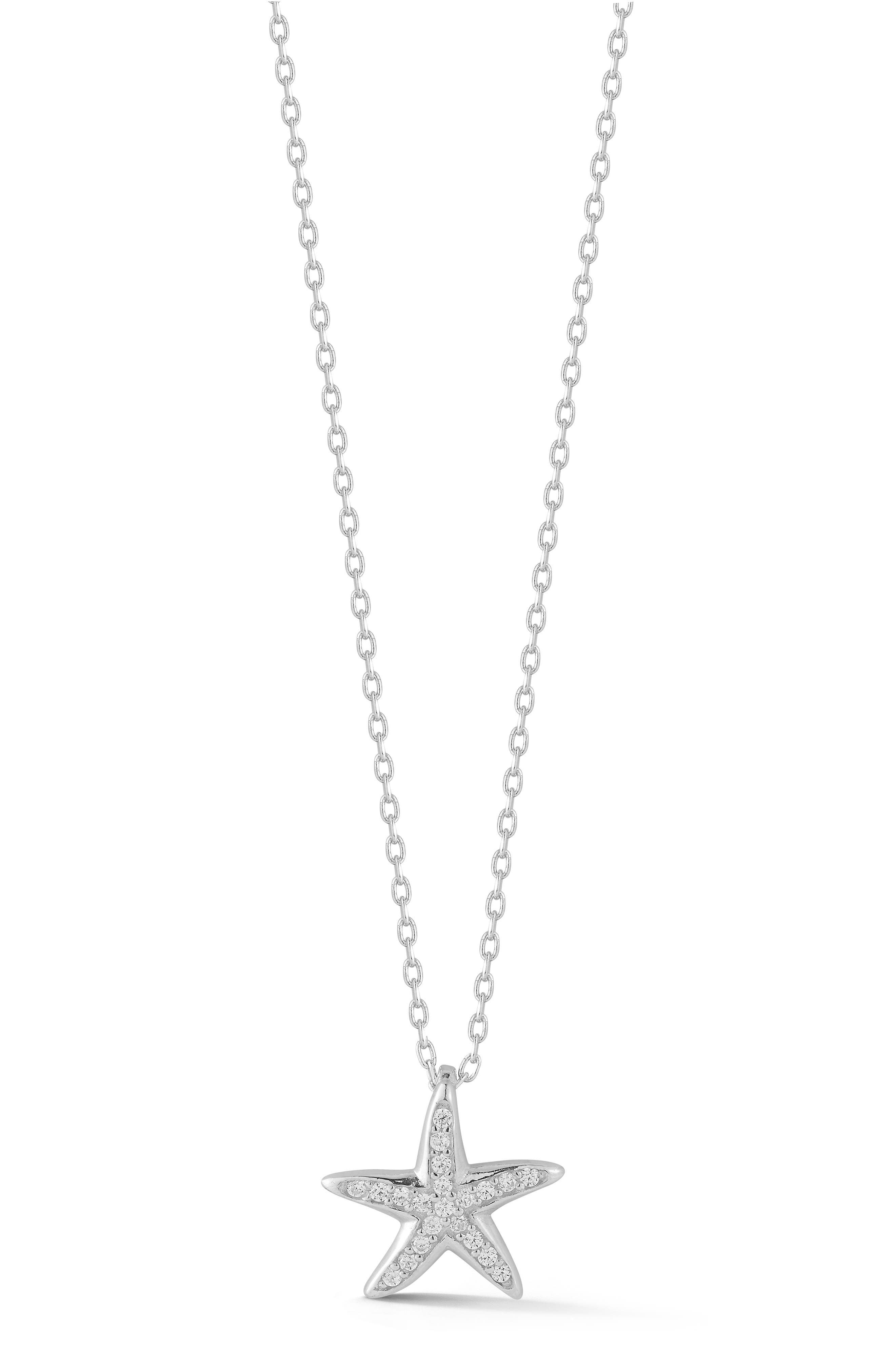 GLAZE JEWELRY Cubic Zirconia Starfish Pendant Necklace
