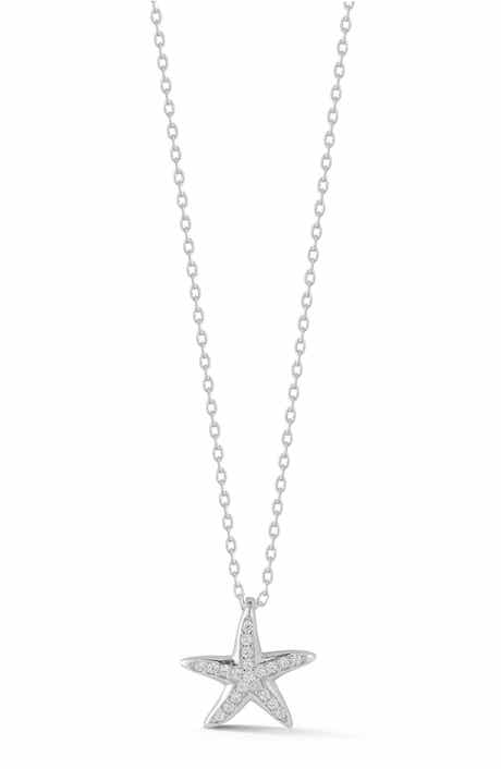 GLAZE JEWELRY Cubic Zirconia Starfish Pendant Necklace