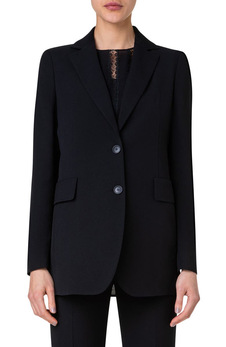 Akris Glenn Cotton Blend Blazer, Main, color, 