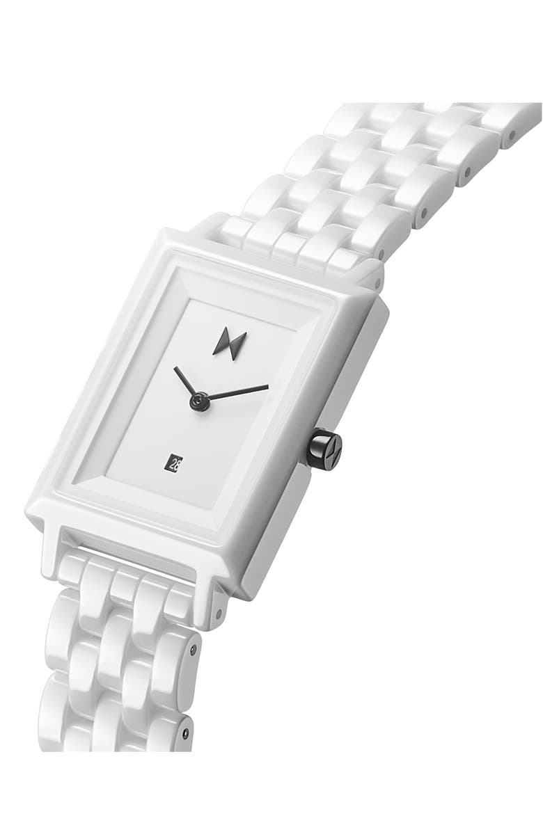 MVMT Signature Square Ceramic Bracelet Watch, 26mm, Alternate, color, 