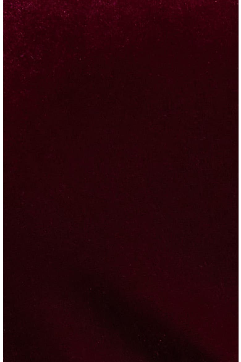 Asymmetrical Neck Bow Velvet Gown, Alternate, color, WINE