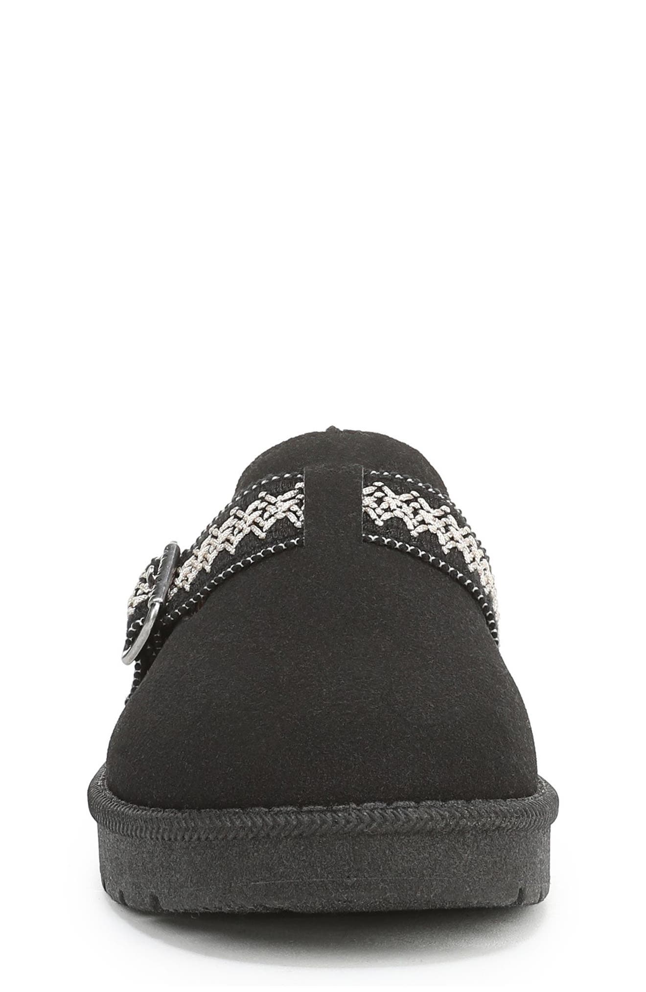 Blowfish Malibu Kids' Monday Faux Fur Mule, Alternate, color, Black Faux Suede