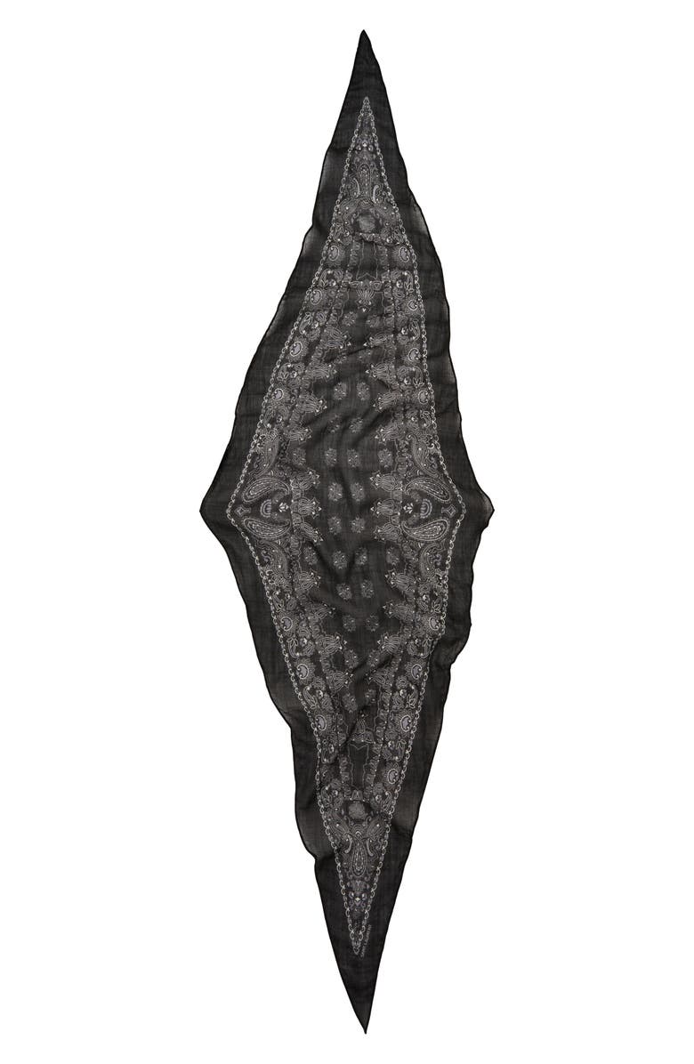 Saint Laurent Bandana Print Wool Scarf, Alternate, color, 