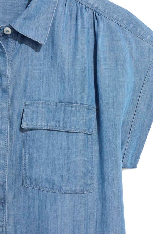 Vineyard Vines Margo Chambray Popover Shirtdress In Blue Mirage