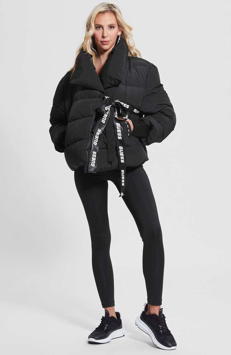 GUESS Claudia Logo Puffer Jacket, Alternate, color, 