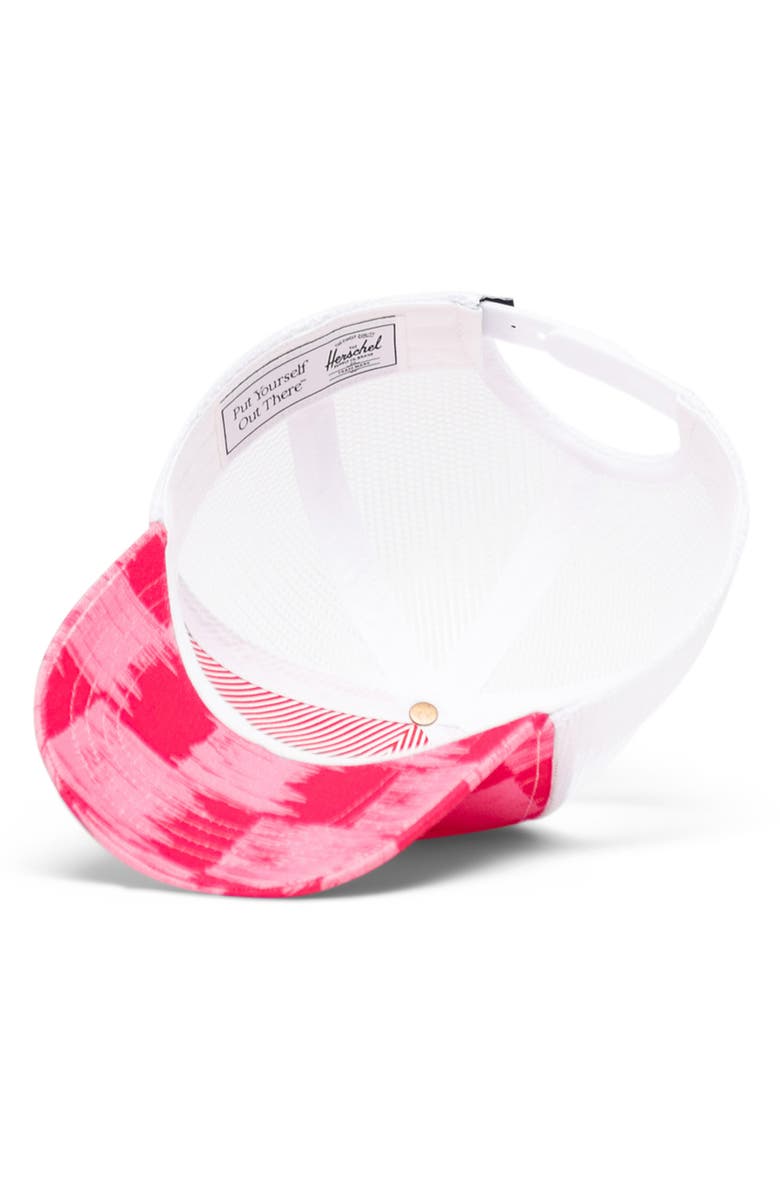 Herschel Supply Co. Whaler Trucker Hat, Alternate, color, Check Yourself Raspberry