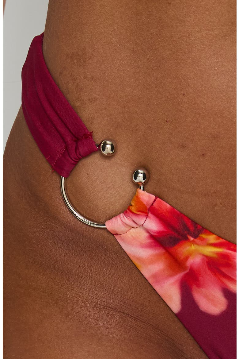 Candy High Cut Bikini Bottoms, Alternate, color, BURGUNDY FLORAL