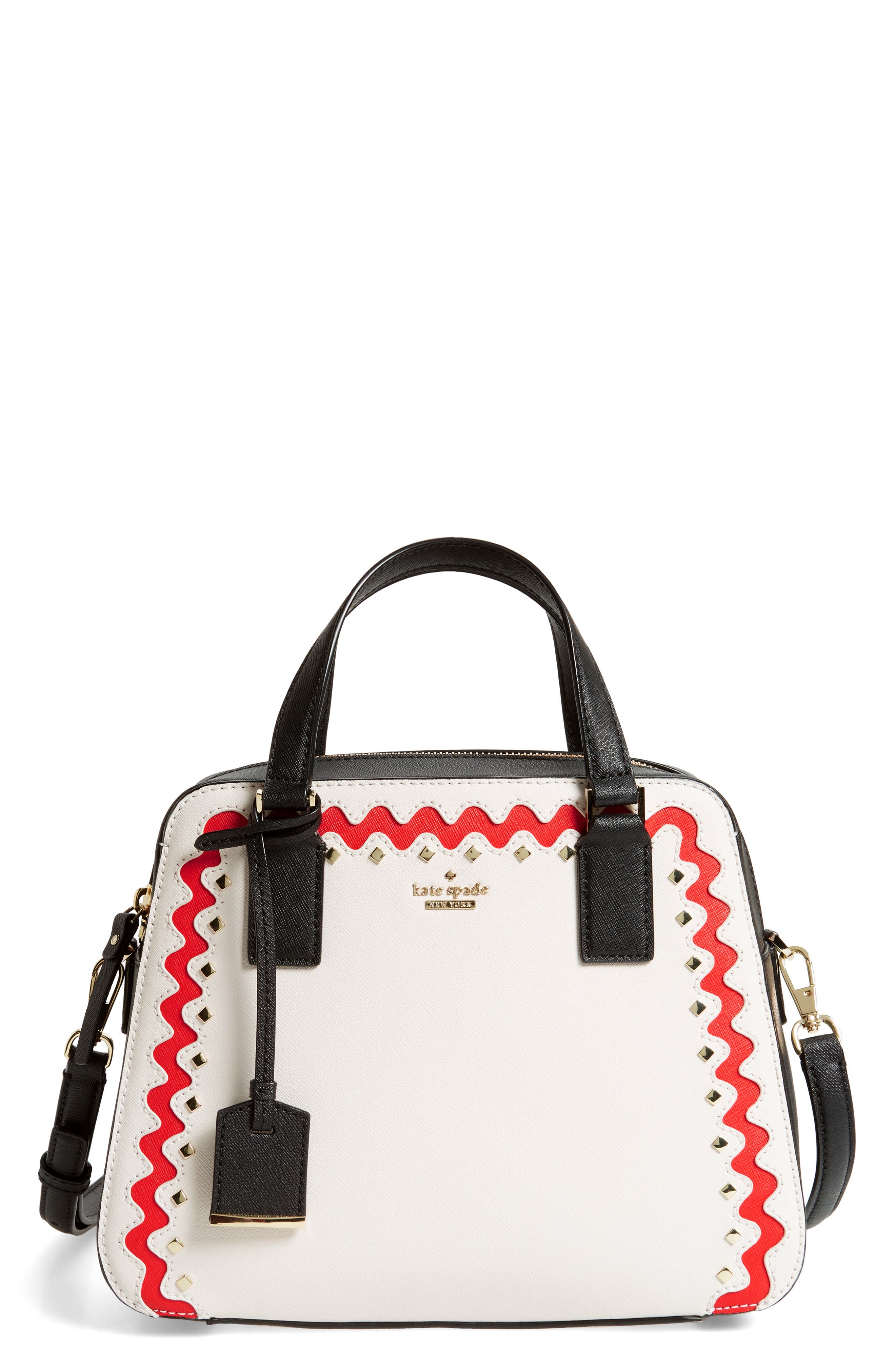 Kate Spade New York cameron street - little babe leather satchel, Main, color, 