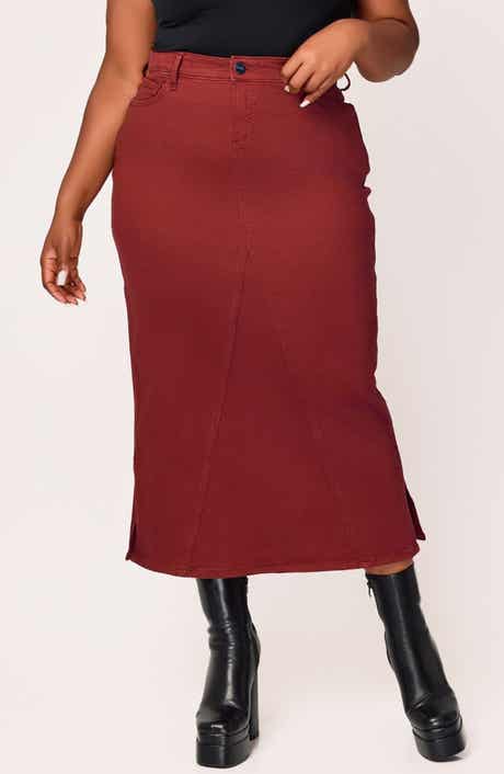 Denim Midi Skirt