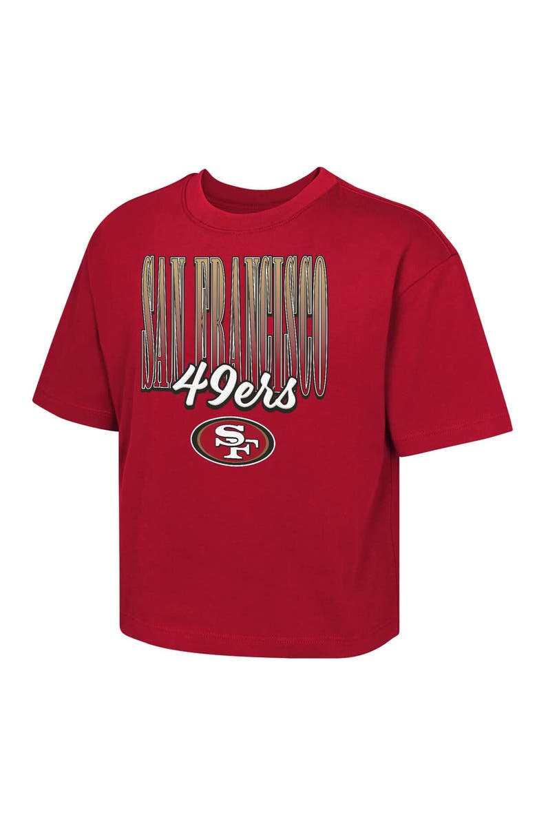 Outerstuff Girls Youth Outerstuff  Scarlet San Francisco 49ers Big City Boxy T-Shirt, Main, color, Scarlet