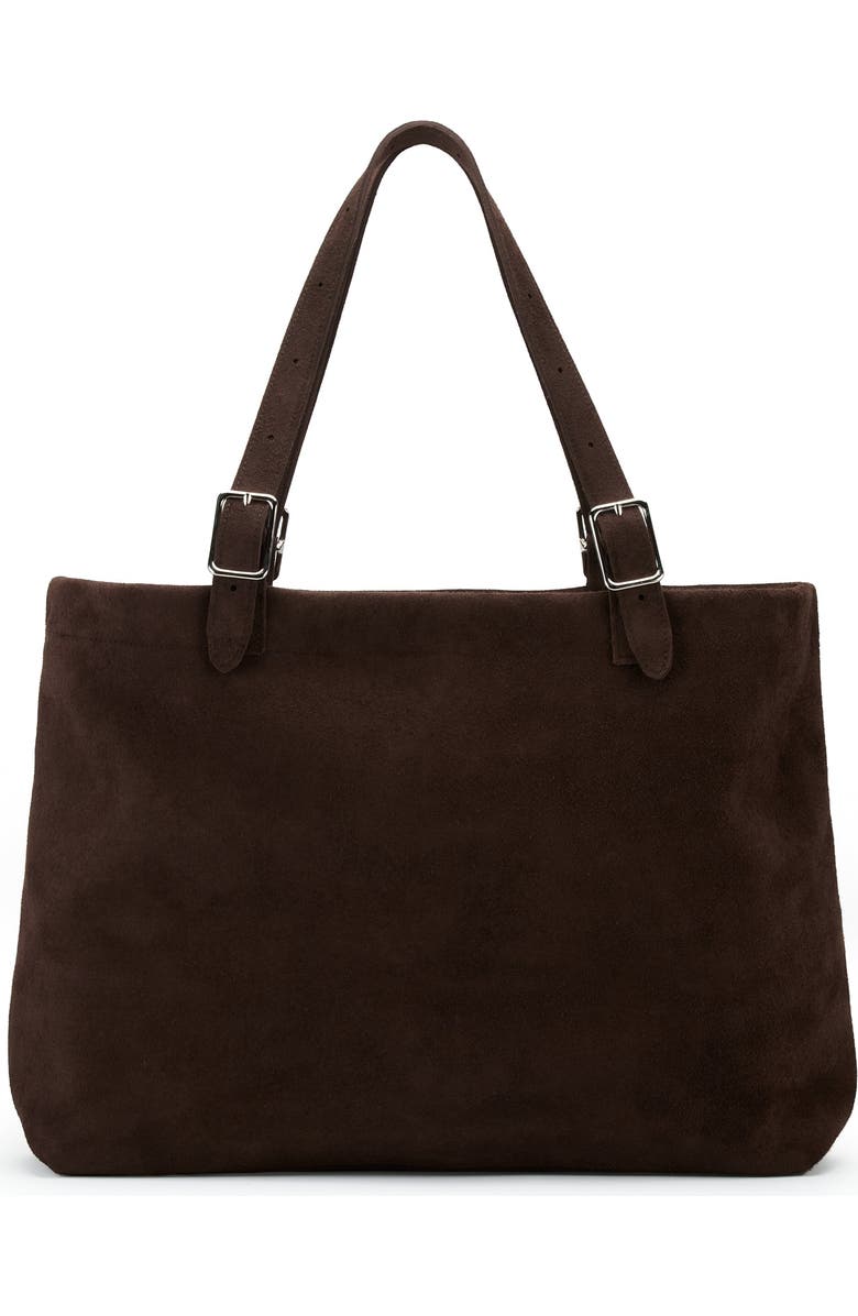 Ezra Arthur Dakota Nubuck Suede Leather Tote Bag, Main, color, Cocoa