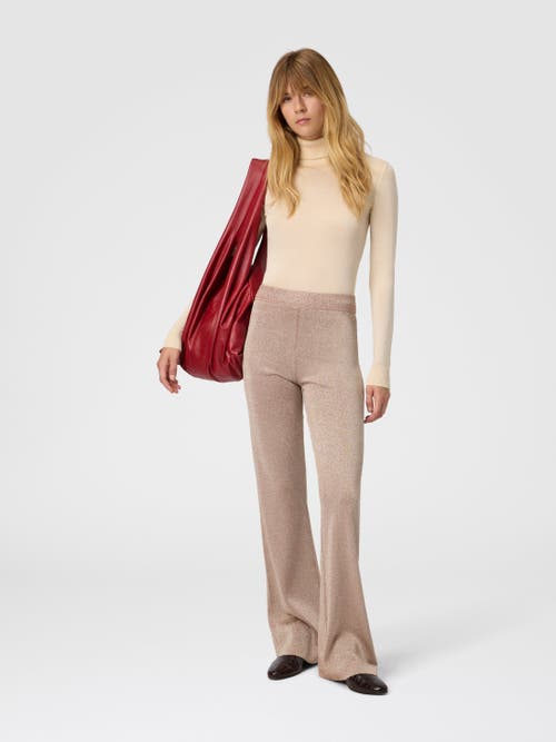 Missoni Straight Long Pants In Lamé In Neutral