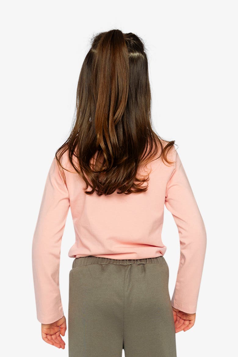 Organic Cotton Textured Flower Jersey T-Shirt, Alternate, color, Pale Dusty Pink