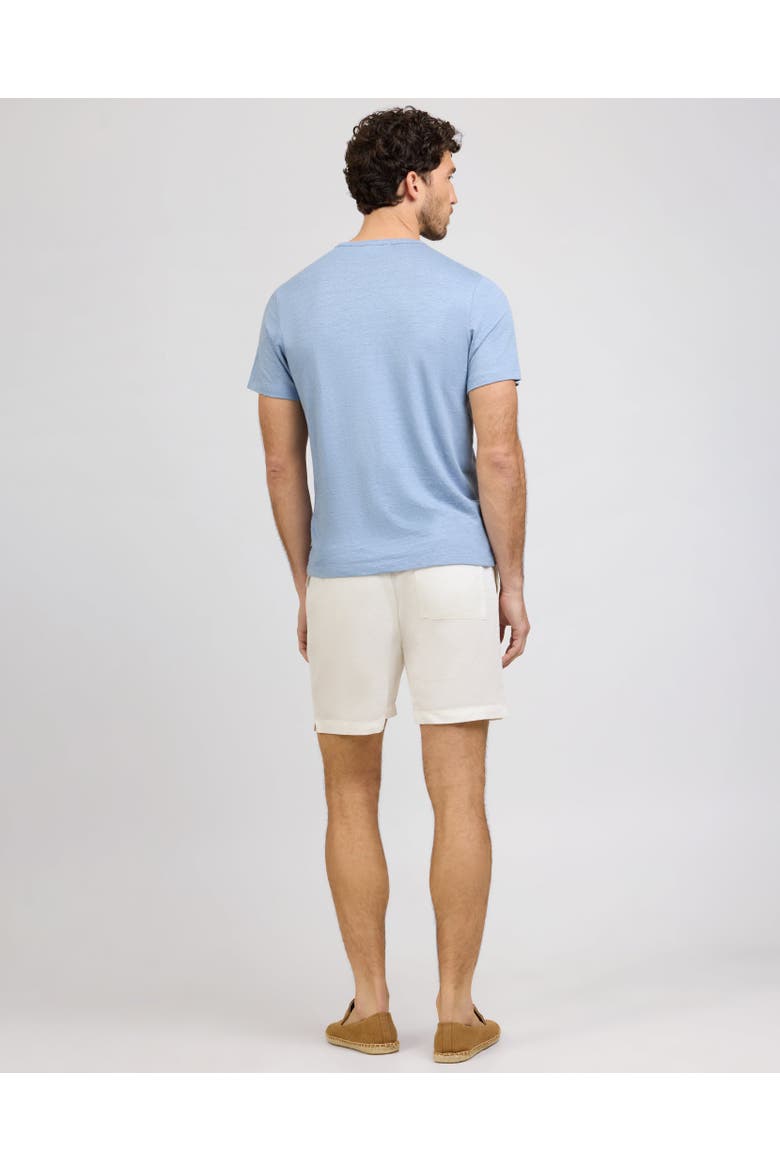 Stretch Linen Crewneck Short Sleeve Tee, Alternate, color, Soft Blue