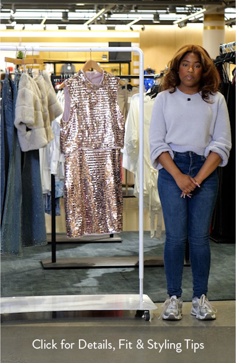 Overlay Bodice Sequin Cocktail Minidress, sales video thumbnail