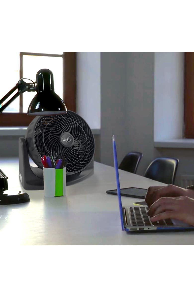Vie Air 8 Inch High Velocity Wall Mountable Turbo Desk and Floor Fan, Alternate, color, Black