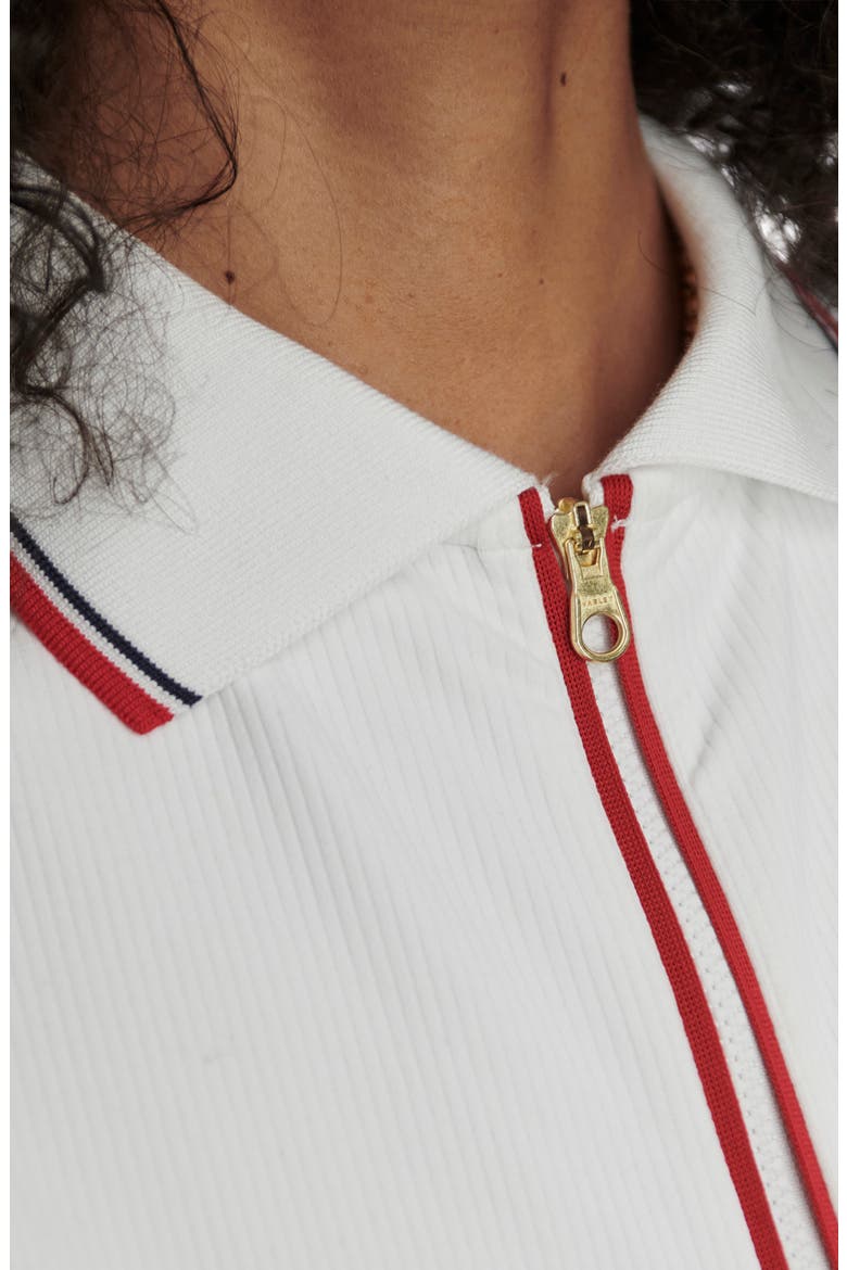 Fritton Rib Performance Polo, Alternate, color, WHITE/ HAUTE RED
