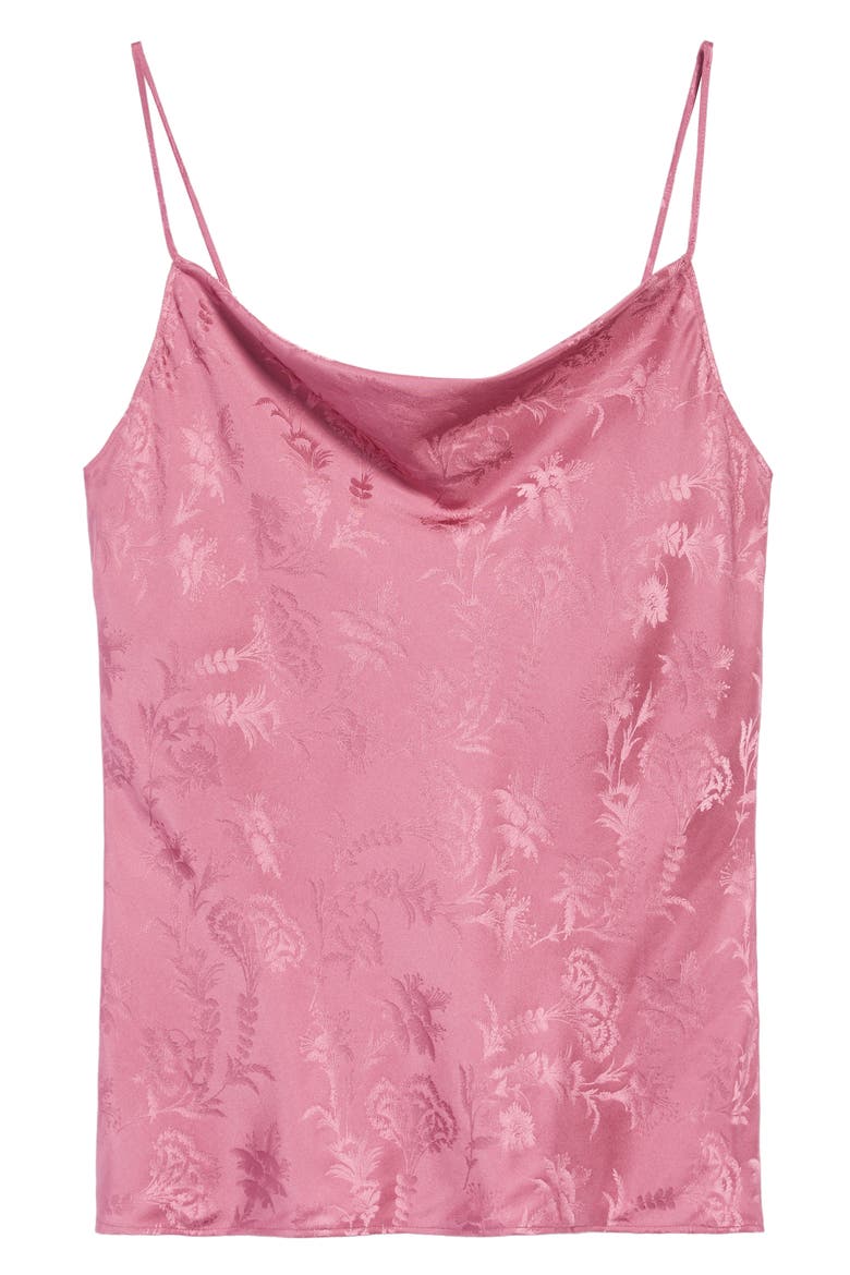 Giovanna Cowl Neck Cotton Blend Tank Top, Alternate, color, DUSTY PLUM
