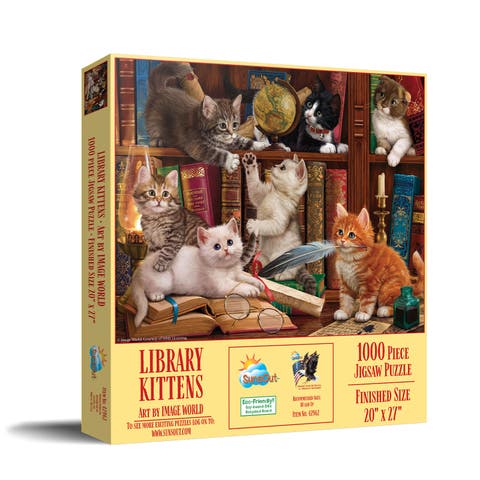 Library Kittens 1000 piece Jigsaw Puzzle for Adults