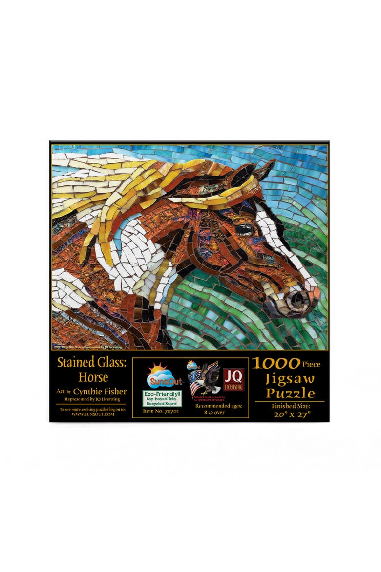 Stained Glass Horse 1000 piece Jigsaw Puzzle for Adults, Alternate, color, Multicolor
