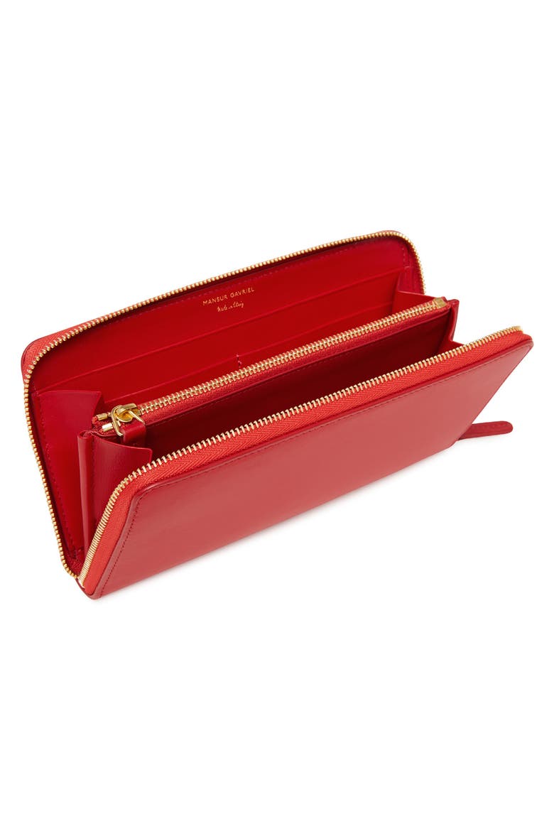 Leather Continental Wallet, Alternate, color, FLAMMA
