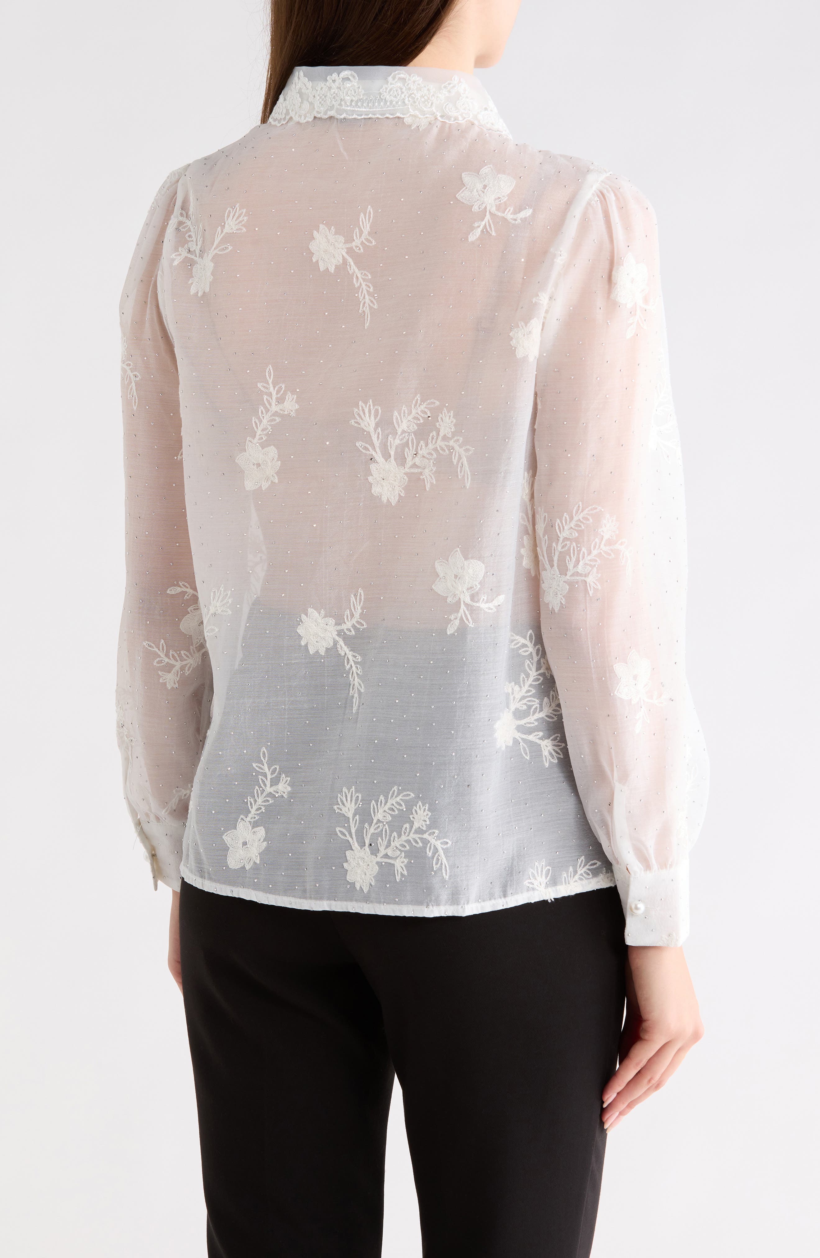 Embroidered Long Sleeve Top - image 2