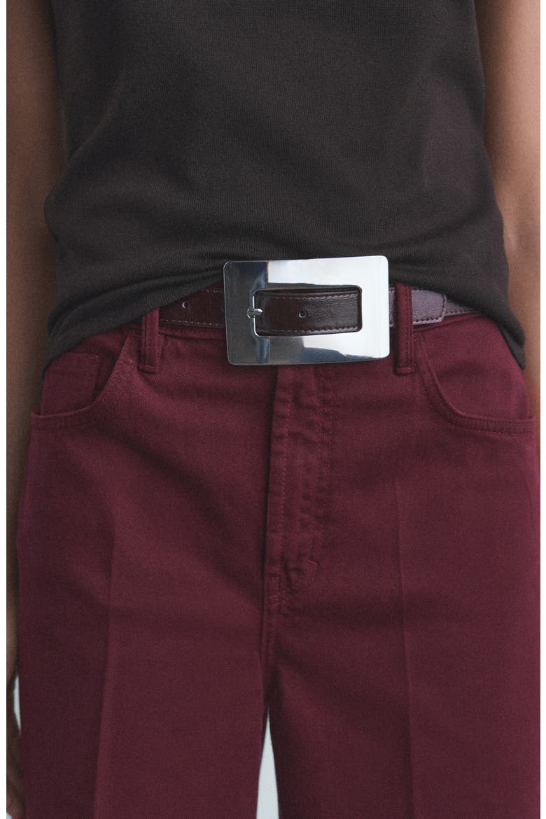 Elise High Waist Wide Leg Jeans, Alternate, color, WINE