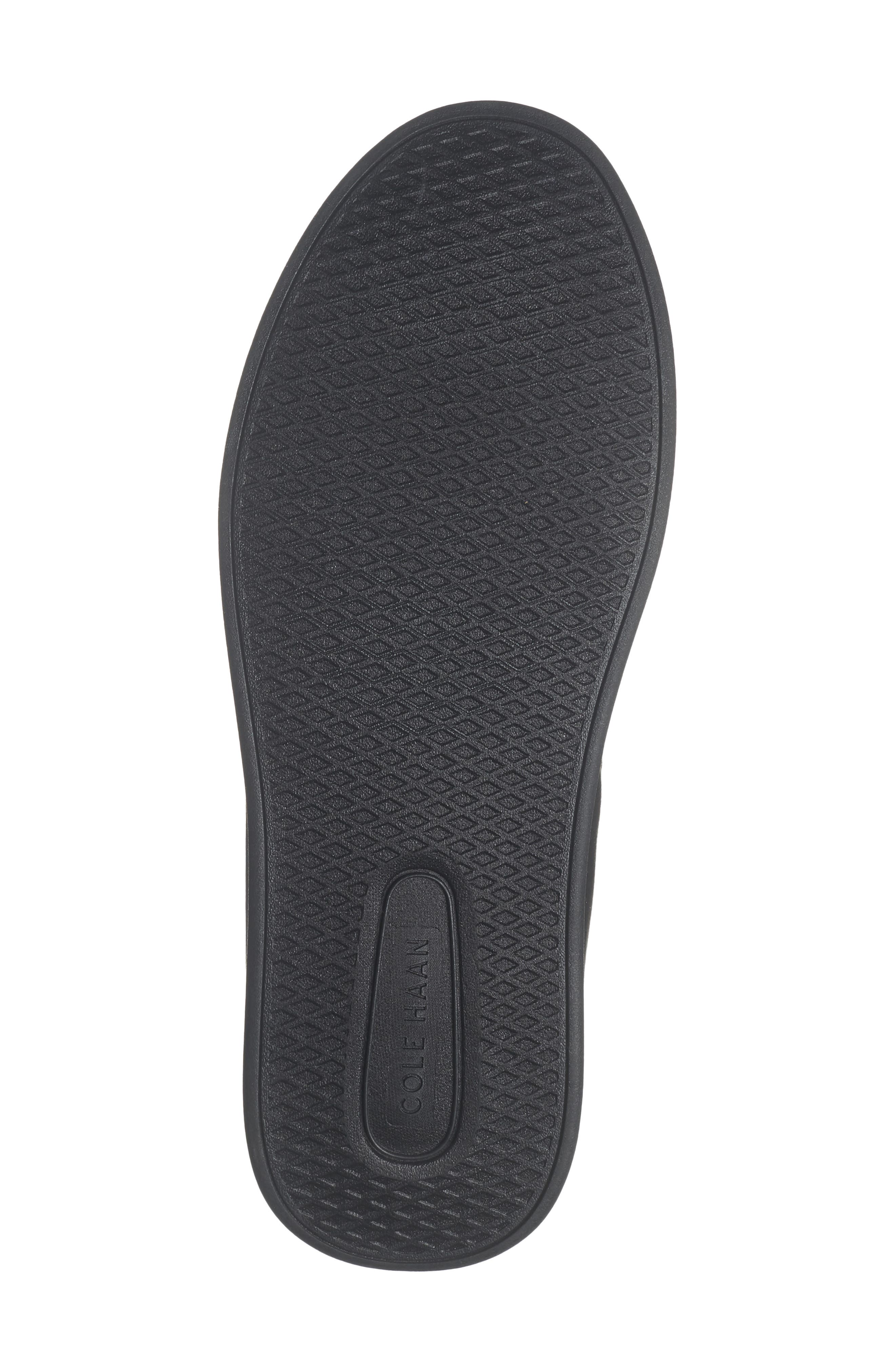 Cole Haan Plaid Trim Faux Fur Lined Microsuede Slipper, Alternate, color, Caviar