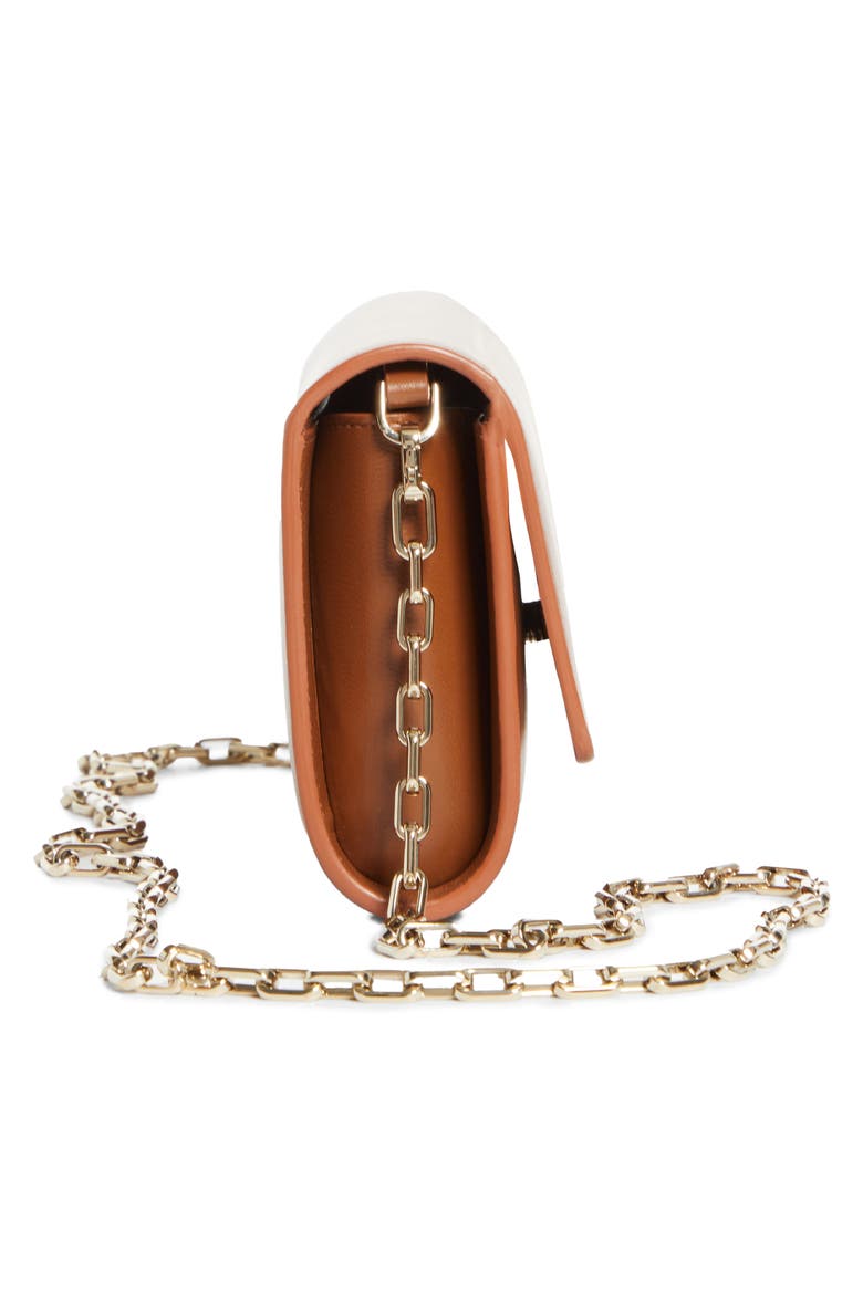 Bettina Leather Wallet on a Chain, Alternate, color, CM6T CUOIO/GOLD