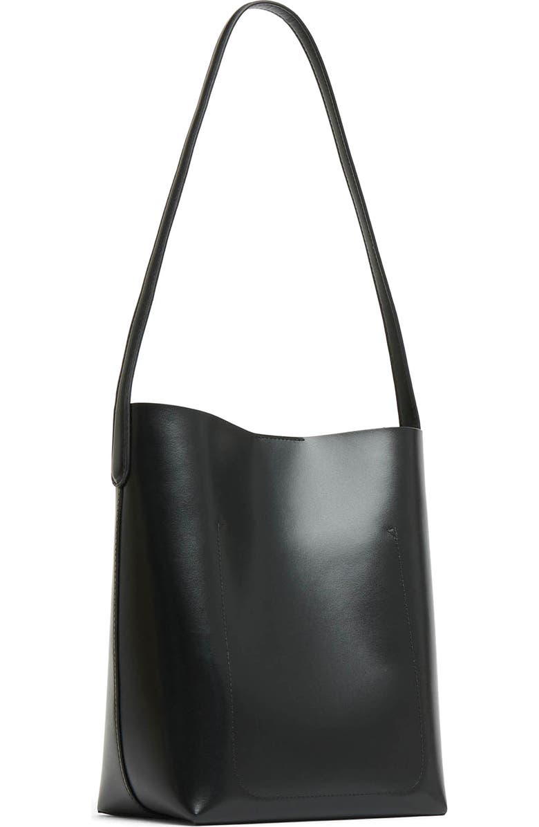 Mansur Gavriel Small Everyday Cabas Leather Hobo Bag, Alternate, color, Black/ Caramel