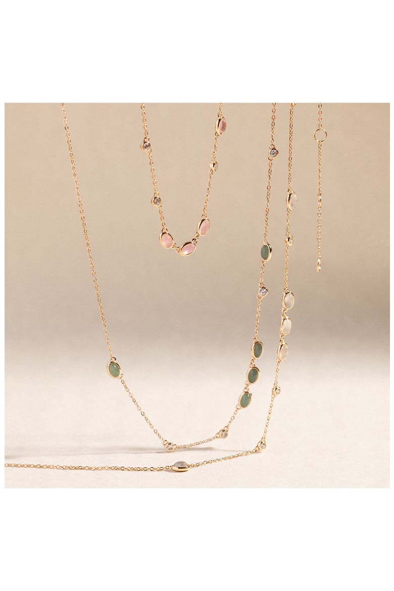 Aura Station Necklace, Alternate, color, GOLD VERMEIL/OPAL
