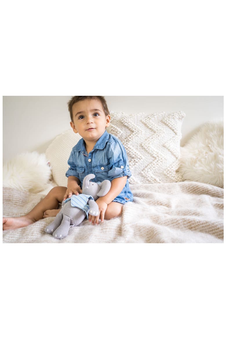Alvin the Elephant Knit Stuffed Animal, Alternate, color, NO COLOR